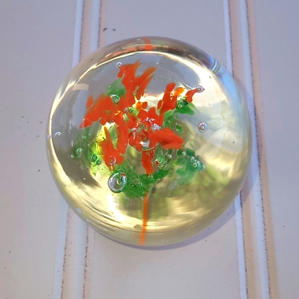 Vintage Glass Paperweight Figurine- Multicolored
